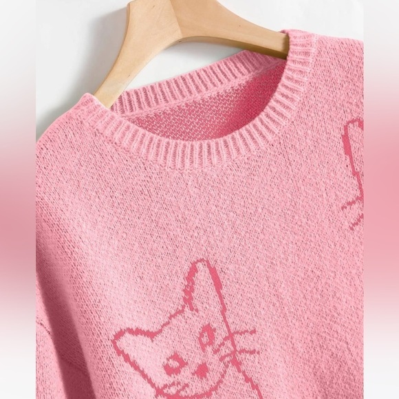 Cats cute sweater winter sweater size S/M - Picture 4 of 4